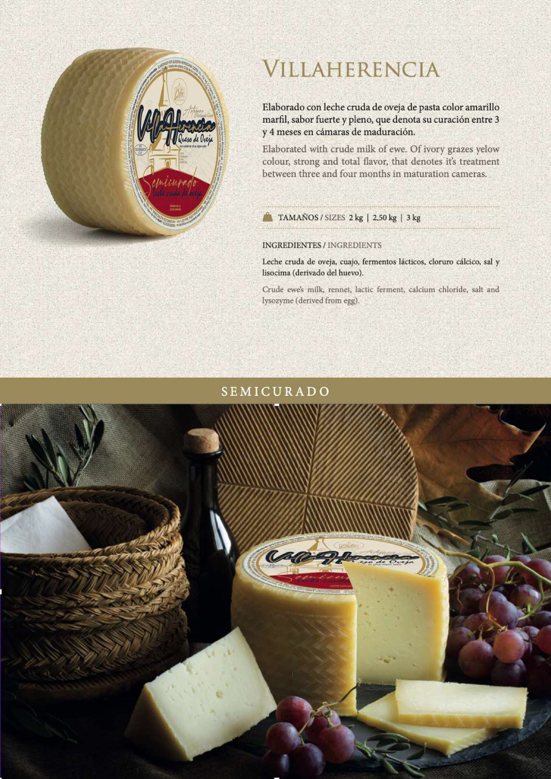 Queso de Oveja Semicurado VillaHerencia - Imagen 4